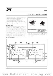 L298 datasheet pdf SGS Thomson Microelectronics