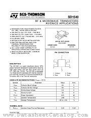 SD1540 datasheet pdf SGS Thomson Microelectronics