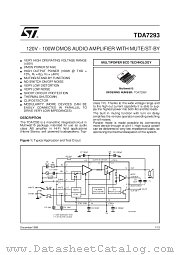 TDA7293 datasheet pdf SGS Thomson Microelectronics