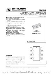 STV3012 datasheet pdf SGS Thomson Microelectronics