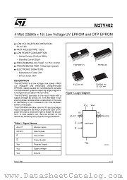 M27V402 datasheet pdf SGS Thomson Microelectronics