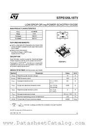 STPS120L15TV datasheet pdf SGS Thomson Microelectronics