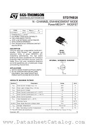 STD7NB20 datasheet pdf SGS Thomson Microelectronics