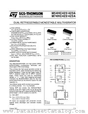 M74HC423 datasheet pdf SGS Thomson Microelectronics