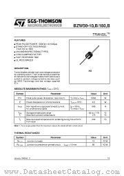 BZW50-180B datasheet pdf SGS Thomson Microelectronics