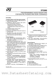 ST5088 datasheet pdf SGS Thomson Microelectronics