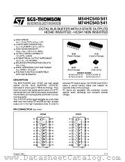M74HC541 datasheet pdf SGS Thomson Microelectronics