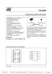 74LVQ86 datasheet pdf SGS Thomson Microelectronics