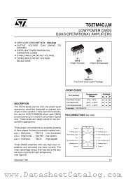 TS27M4I datasheet pdf SGS Thomson Microelectronics