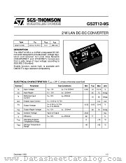 GS2T12-9S datasheet pdf SGS Thomson Microelectronics