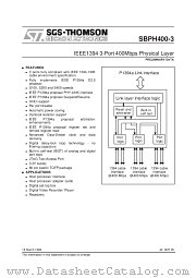 SBPH400-3 datasheet pdf SGS Thomson Microelectronics