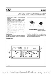 L4925 datasheet pdf SGS Thomson Microelectronics