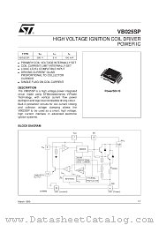 VB025SP datasheet pdf SGS Thomson Microelectronics
