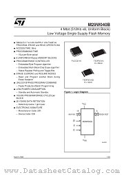 M29W040B datasheet pdf SGS Thomson Microelectronics