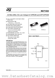 M27V322 datasheet pdf SGS Thomson Microelectronics