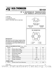 SD1434 datasheet pdf SGS Thomson Microelectronics