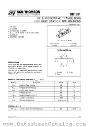 SD1391 datasheet pdf SGS Thomson Microelectronics