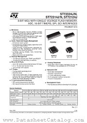 ST72314J datasheet pdf SGS Thomson Microelectronics