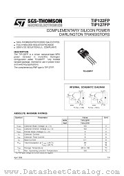 TIP127FP datasheet pdf SGS Thomson Microelectronics