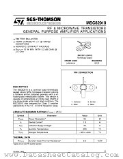 MSC82010 datasheet pdf SGS Thomson Microelectronics