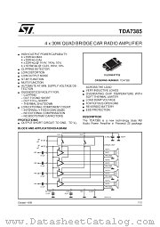 TDA7385 datasheet pdf SGS Thomson Microelectronics