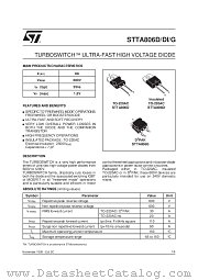 STTA806DI datasheet pdf SGS Thomson Microelectronics