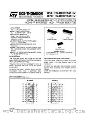 M74HC241HV datasheet pdf SGS Thomson Microelectronics