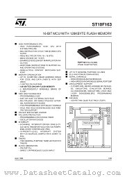 ST10F163 datasheet pdf SGS Thomson Microelectronics