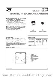 TL072B datasheet pdf SGS Thomson Microelectronics