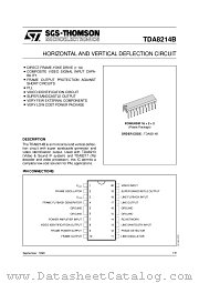 TDA8214B datasheet pdf SGS Thomson Microelectronics
