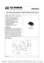 VND05BSP datasheet pdf SGS Thomson Microelectronics