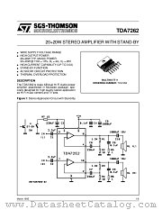 TDA7262 datasheet pdf SGS Thomson Microelectronics