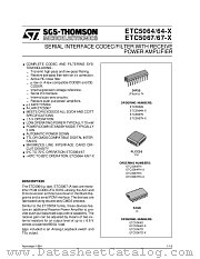 ETC5064-X datasheet pdf SGS Thomson Microelectronics