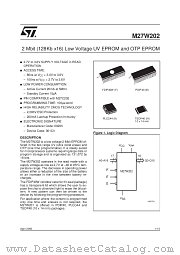 M27W202 datasheet pdf SGS Thomson Microelectronics