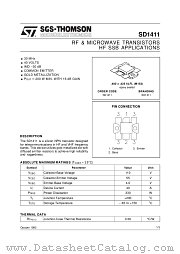 SD1411 datasheet pdf SGS Thomson Microelectronics