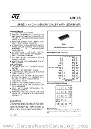 L3916AD datasheet pdf SGS Thomson Microelectronics