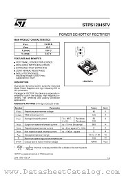 STPS12045TV datasheet pdf SGS Thomson Microelectronics