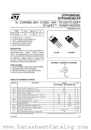 STP45NE06L datasheet pdf SGS Thomson Microelectronics