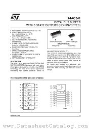 74AC541 datasheet pdf SGS Thomson Microelectronics