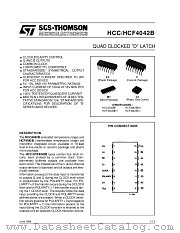 HCF4042B datasheet pdf SGS Thomson Microelectronics