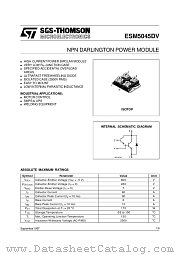 ESM5045DV datasheet pdf SGS Thomson Microelectronics