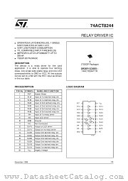 74ACT8244 datasheet pdf SGS Thomson Microelectronics
