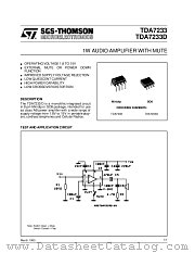 TDA7233 datasheet pdf SGS Thomson Microelectronics