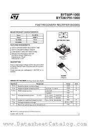 BYT261PIV-1000 datasheet pdf SGS Thomson Microelectronics