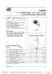 BUZ80A datasheet pdf SGS Thomson Microelectronics