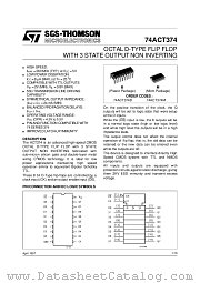 74ACT374 datasheet pdf SGS Thomson Microelectronics