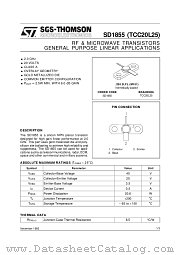 SD1855 datasheet pdf SGS Thomson Microelectronics