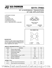 SD1731 datasheet pdf SGS Thomson Microelectronics