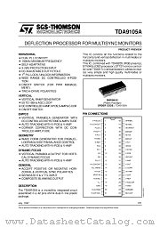 TDA9105A datasheet pdf SGS Thomson Microelectronics
