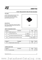 SMBYT03 datasheet pdf SGS Thomson Microelectronics